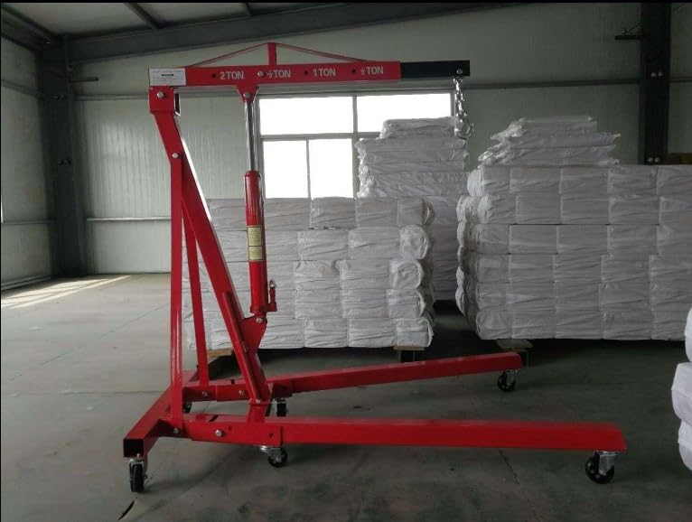Engine Hoist Cherry Picker with Leveler (Red)