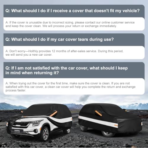 10 Layers SUV Car Cover Custom Fit for Kia Seltos (Black Gray / Custom Fit for Kia Seltos)