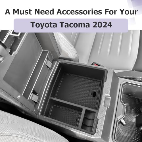 2025 2026 Tacoma Center Console Organizer Fit for 2024 2025 2026 Tacoma Accessories Armrest Storage Box Armrest Organizer Insert Tray Armrest Console Organizer