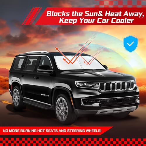 Windshield Sun Shade for Jeep Wagoneer 2022 (for Jeep Wagoneer 2022-2026)