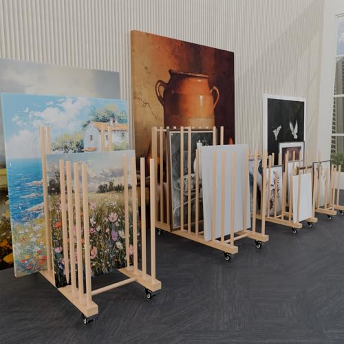 Large Art Storage Rack with Wheels