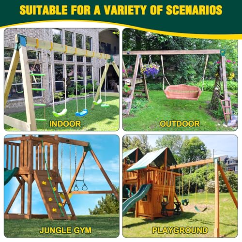 A Frame 1pcs Bracket Swing Set Bracket for Heavy Duty Swing Set (End Brackets(1Pcs-Green))