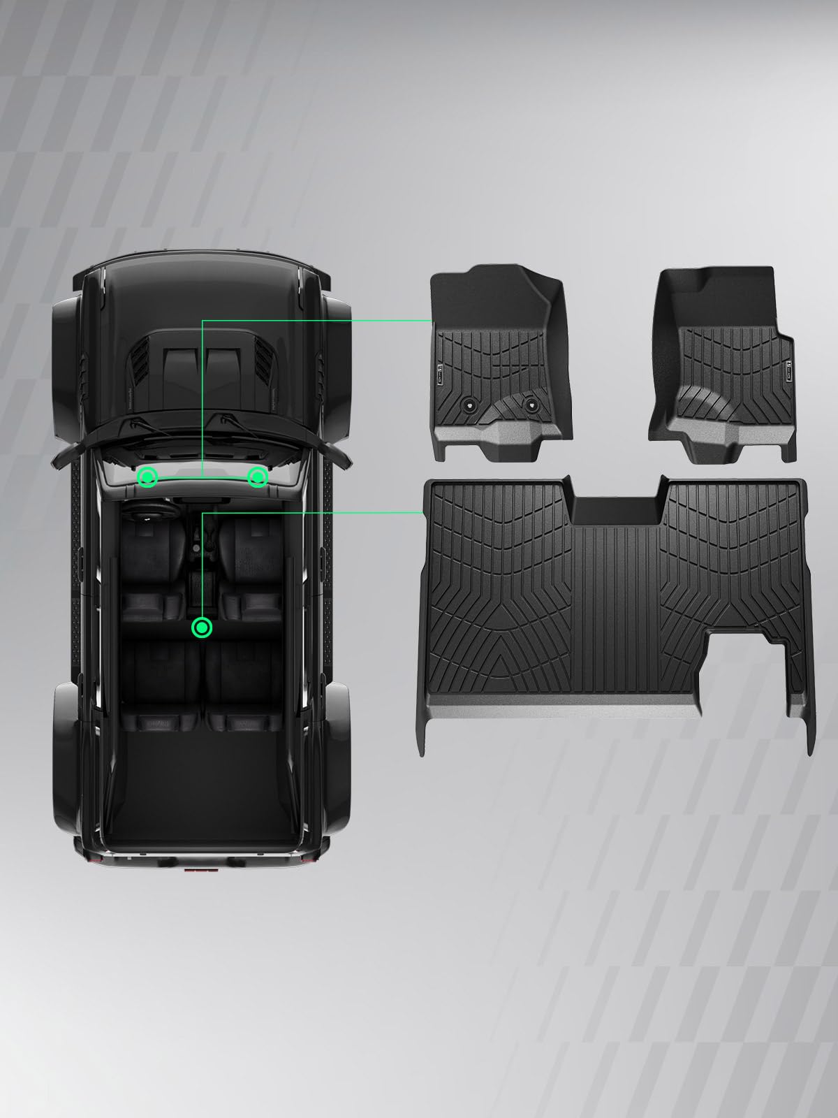 Automotive Floor Mats for Ford F (2010-2014 Ford F-150 3 pieces)