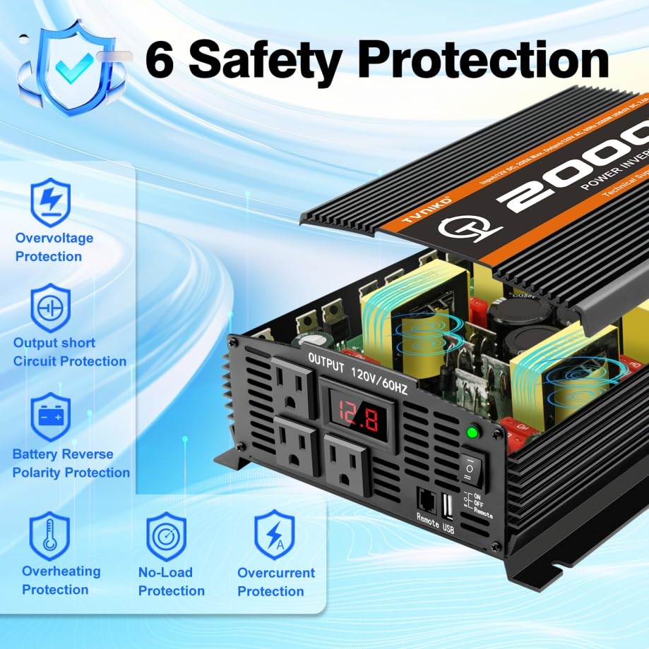 2000 Watt car Power Inverter 12V to 110V (S-2000)