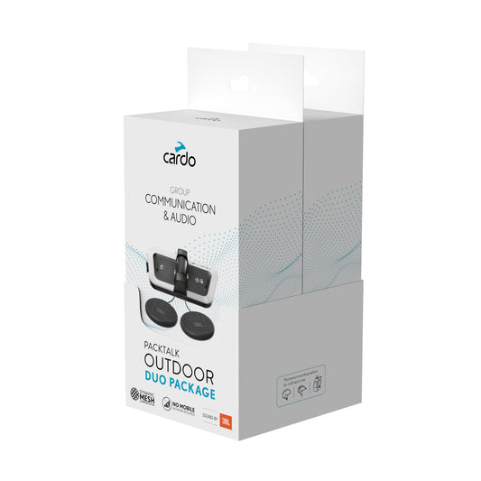 Packtalk Outdoor Helmet Communication System for Skiing (Outdoor White / Dual Pack)