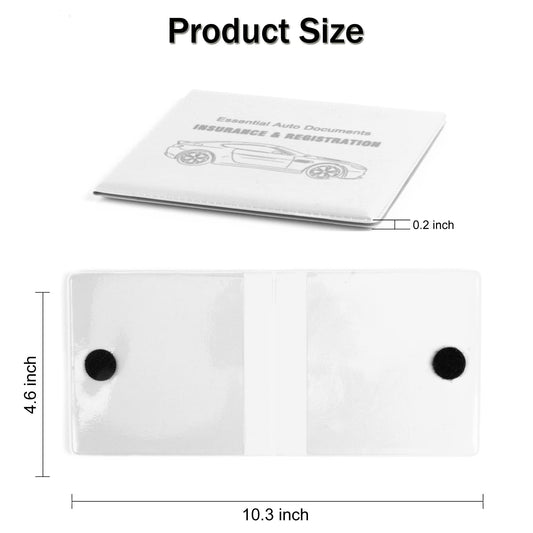 Car Registration & Insurance Card Holder (Leather White)