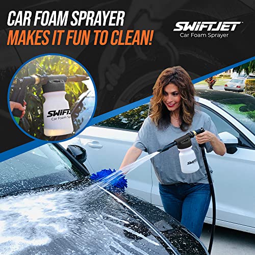 Car Wash Foam Gun + Microfiber Wash Mitt (Black Foam Gun with Mitt)