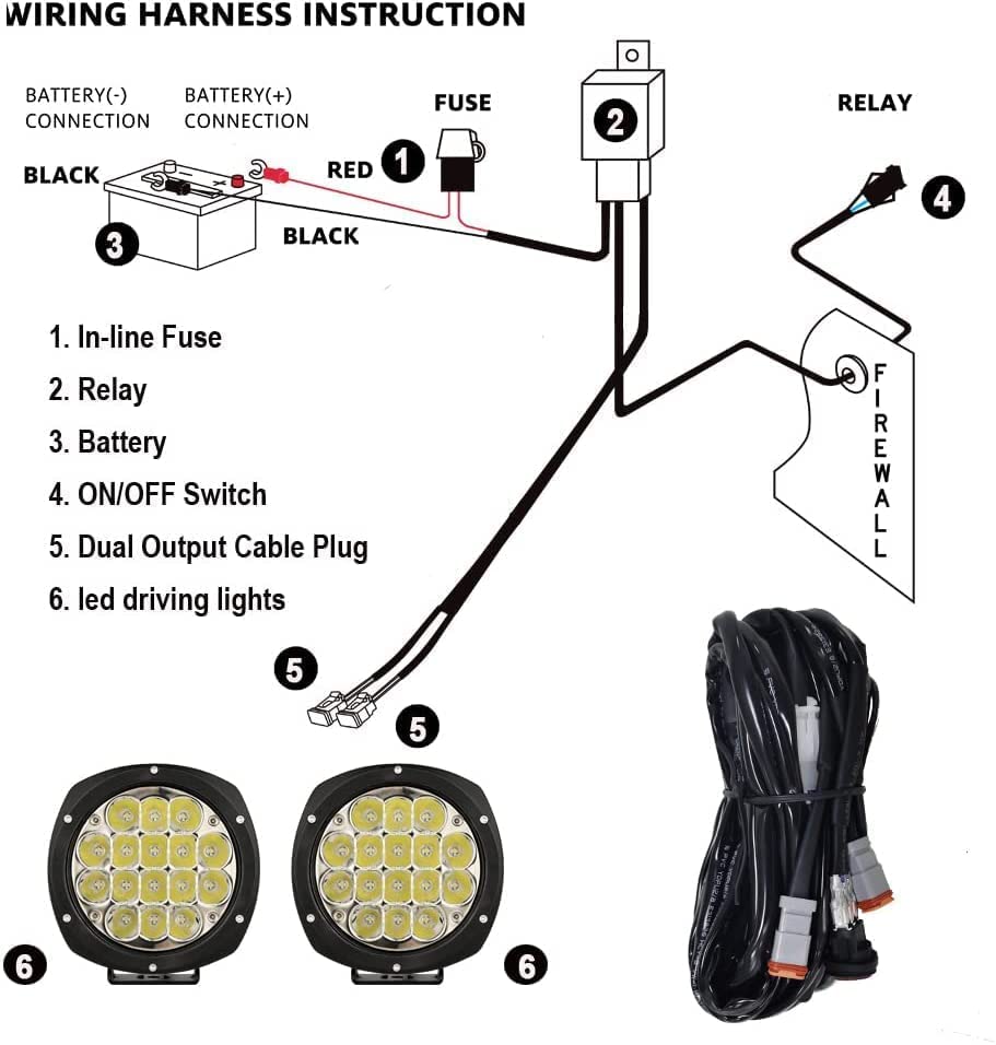 5Inch 160W Round Led Driving Lights Off Road Spot Lights Offroad (White 6000K / 5Inch)