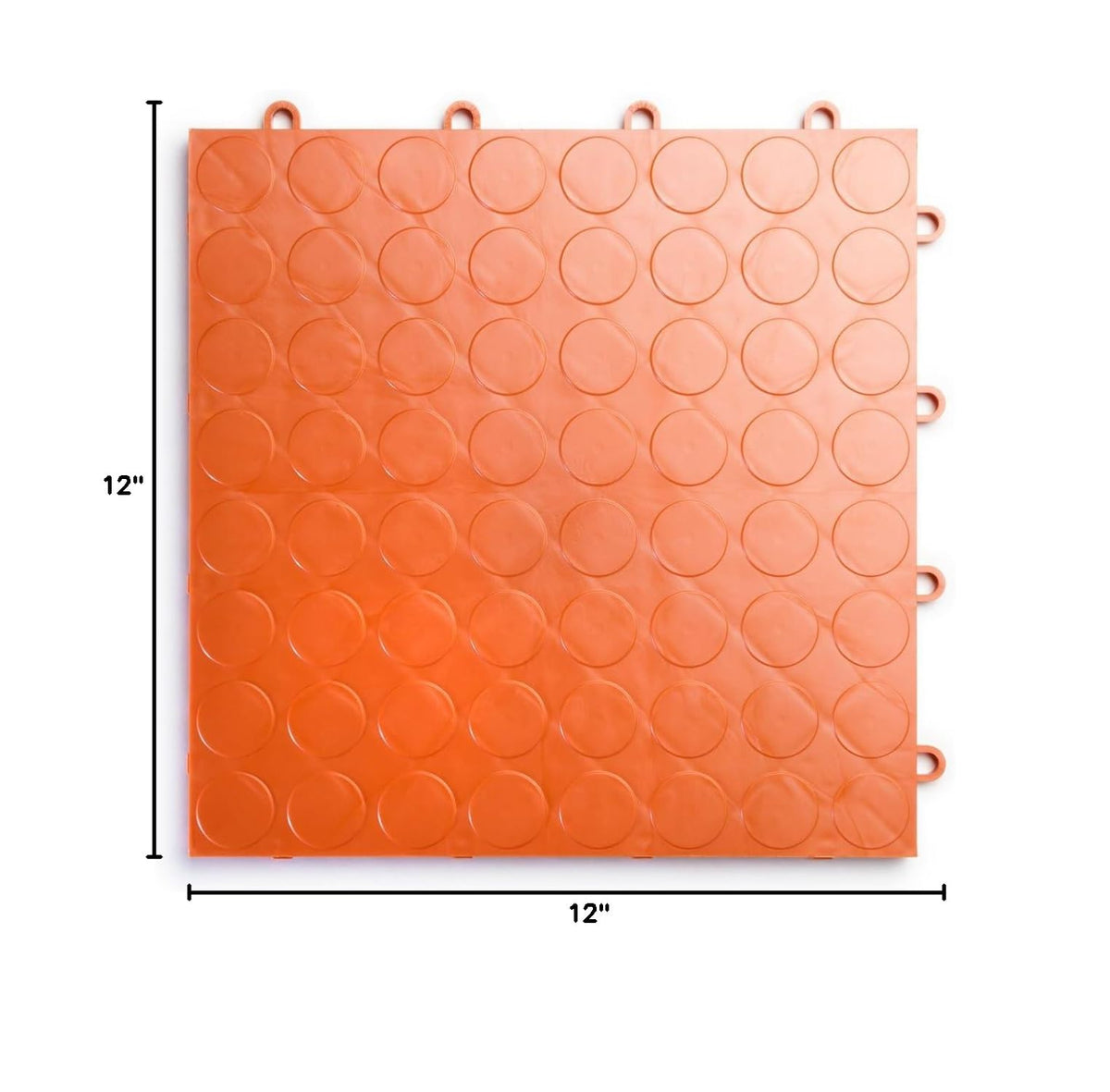 SnapLock RaceDeck CircleTrac 12"x12" Interlocking Garage Tiles (24 Pack / Orange)