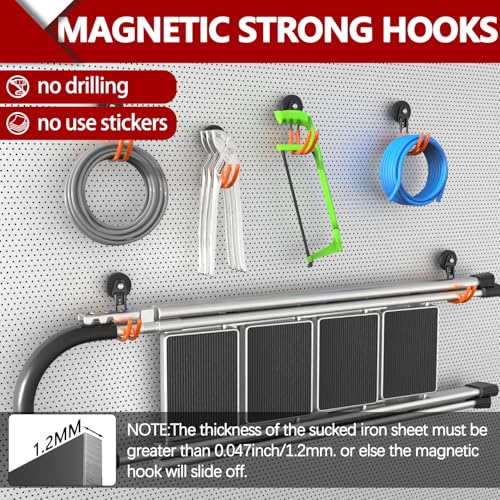 Heavy Duty Magnetic Hooks (2.6"x4-MJ / Orange)