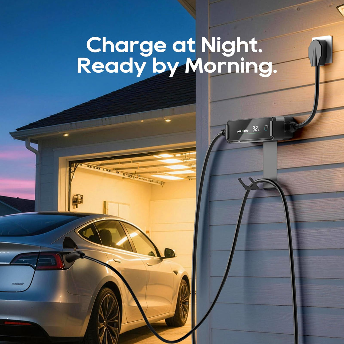 Level 2 EV Portable Charger for Tesla (Tesla-32A / 32A)