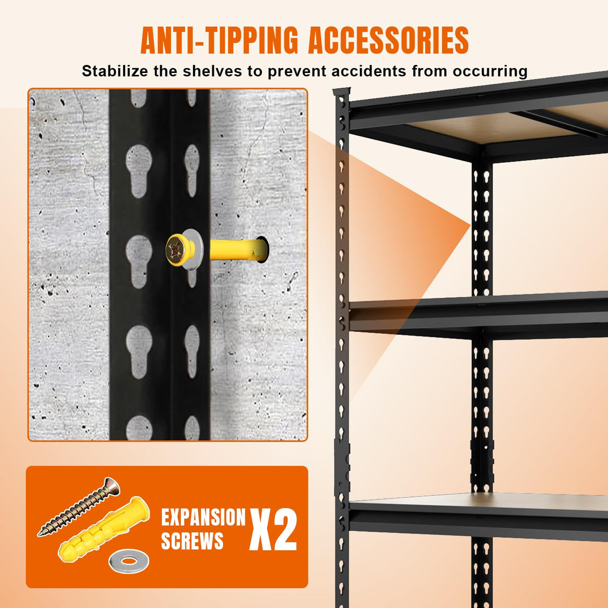 Storage Shelving Unit (59"Hx28"Wx12"D)