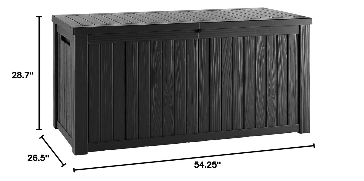 180 Gallon Resin Outdoor Storage Box (Black / 180 gallons)