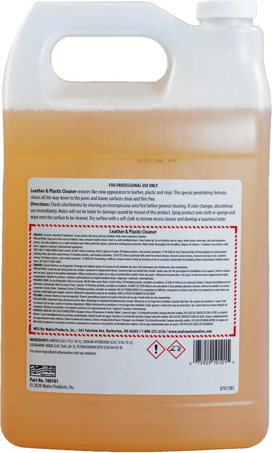 Leather & Plastic Cleaner for Automotive Interior Surfaces (128 Fl Oz (Pack of 1))
