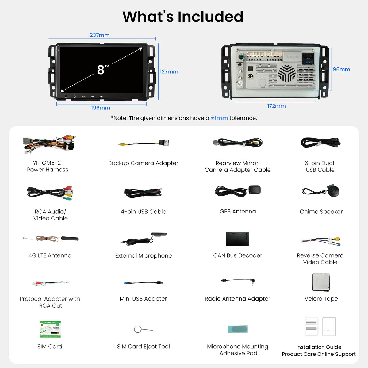 S8 Gen4 8" Android Car Stereo (8")
