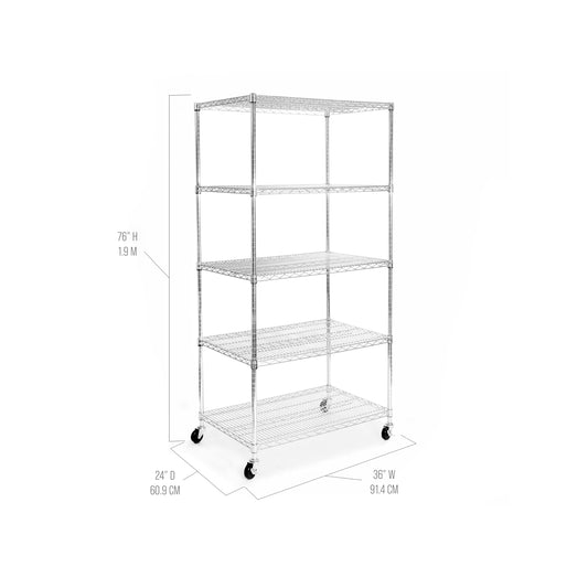UltraDurable 5 (Steel / 5-Tier Shelving, 36" W x 24" D)