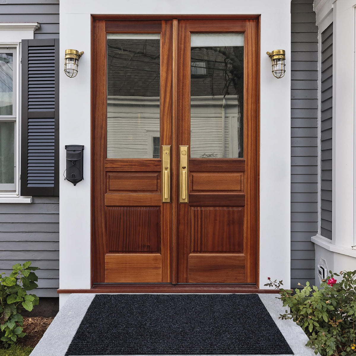 2x4 Indoor Outdoor Door Mat (Black / 2' x 4' (Mat))