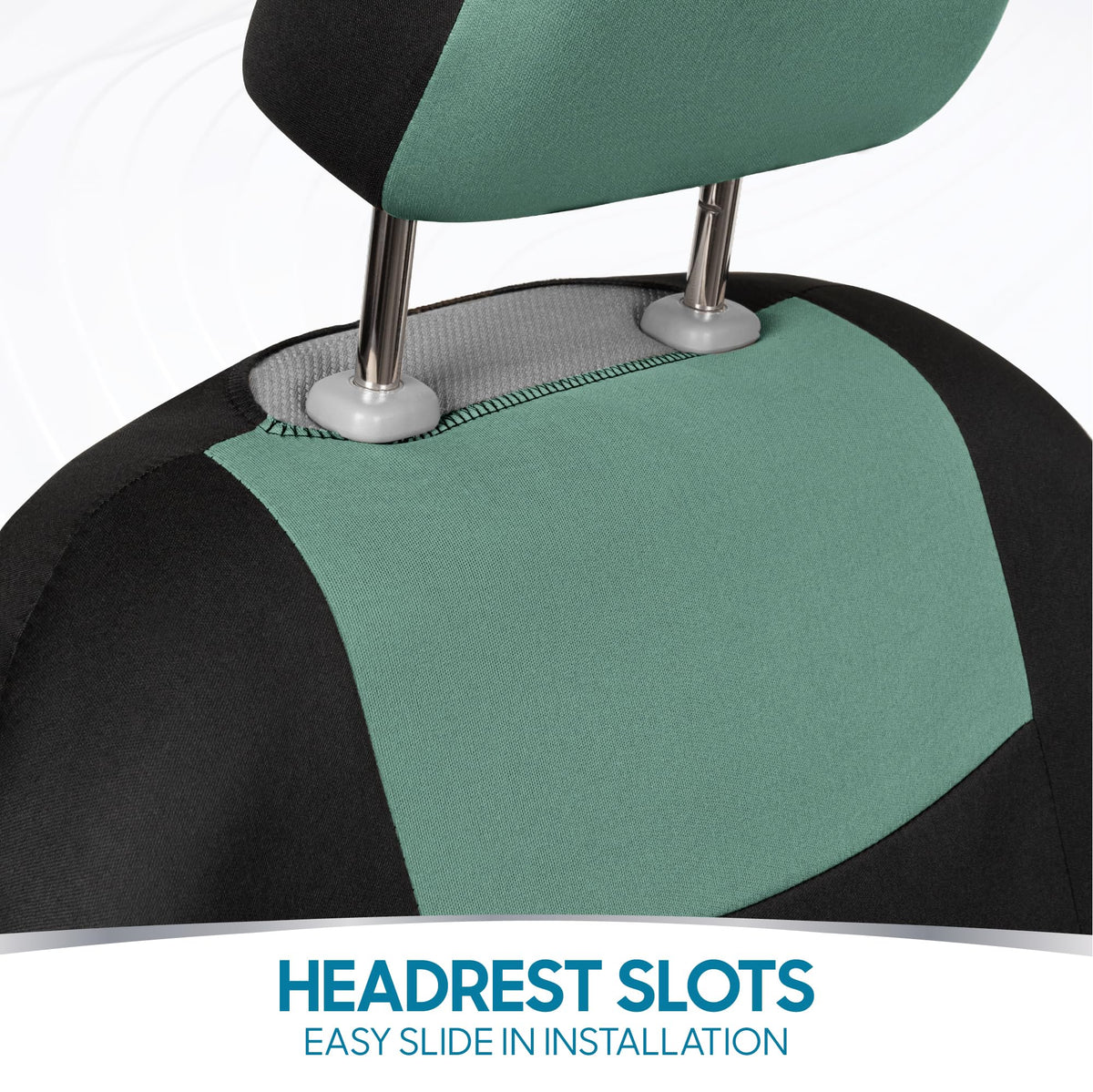 PolyPro Car Seat Covers Full Set in Mint on Black (Mint)