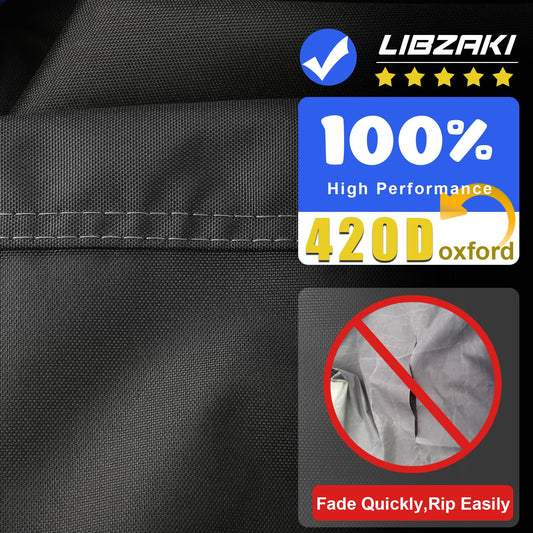 Motorcycle Cover 420D Heavy Duty All Season Universal Weather Waterproof Outdoor Protection 96" XXL Vehicle Cover (Tangerine / 96" - XXL)