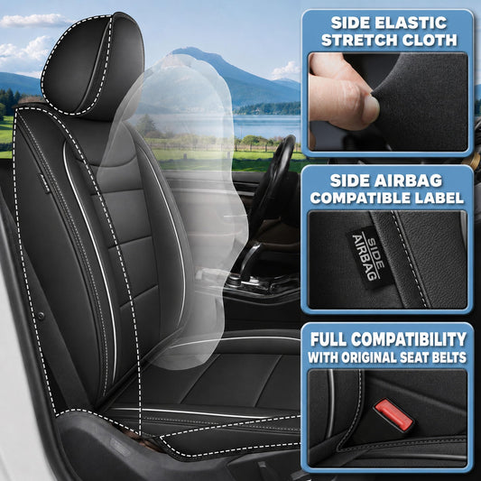 Car Seat Covers 5 Seats Set for Hyundai Kona 2018 (#018 Black / 3. Kona 2018-2026-5 Seat Covers Full Set)