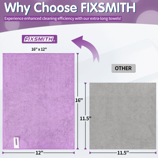 Purple Microfiber Cleaning Cloth (Purple / 8pk)