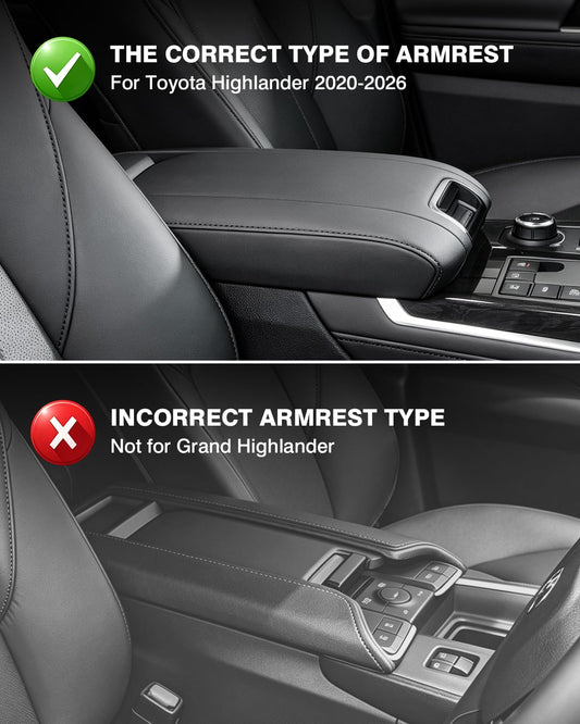 Center Console Cover for Toyota Highlander 2020 (6)Toyota Highlander 2020-2026)