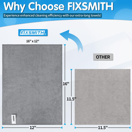 Grey Microfiber Cleaning Cloth (Grey / 12pk)