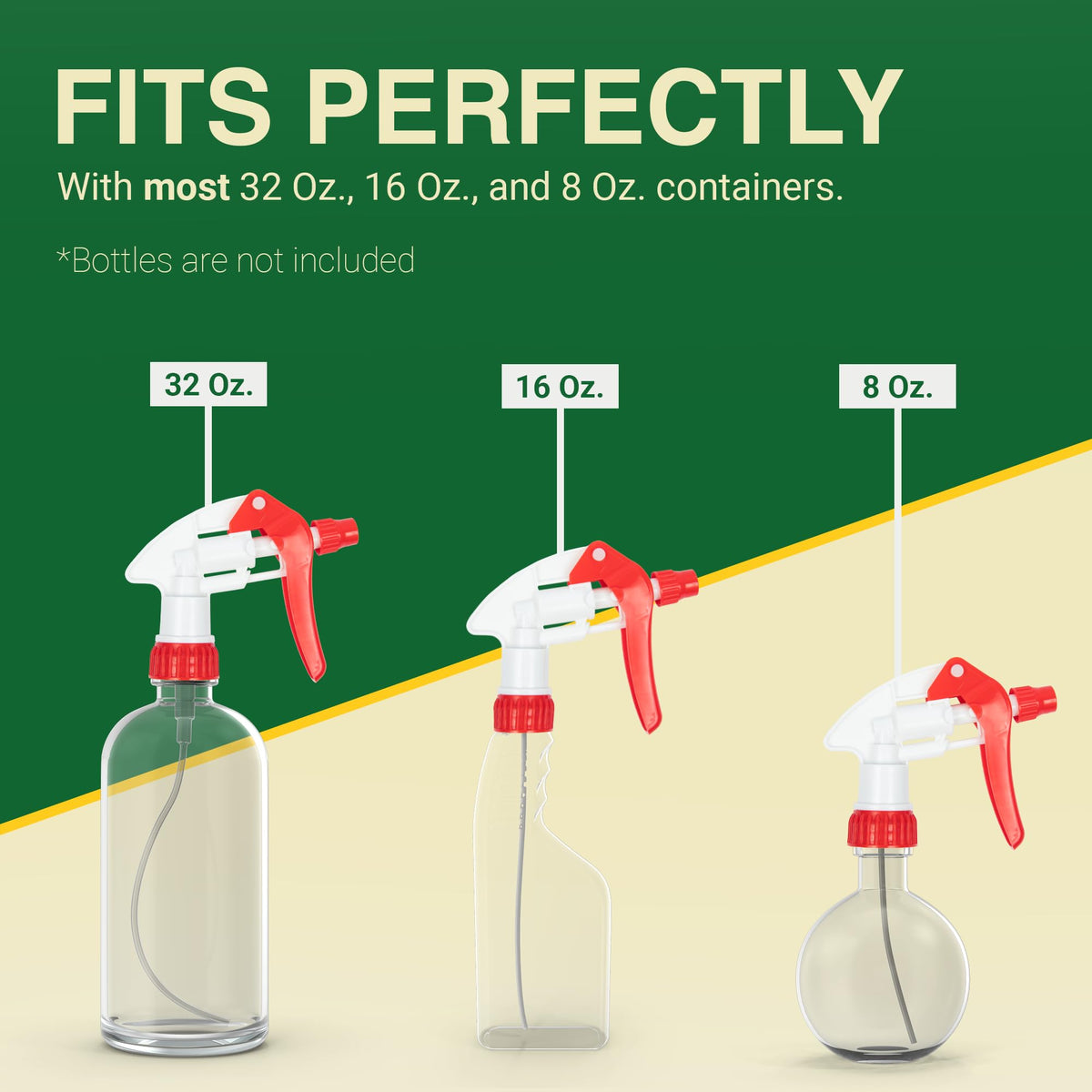 Spray Bottle Nozzle Replacement Tops (32 Ounces (Pack of 6) / Red)