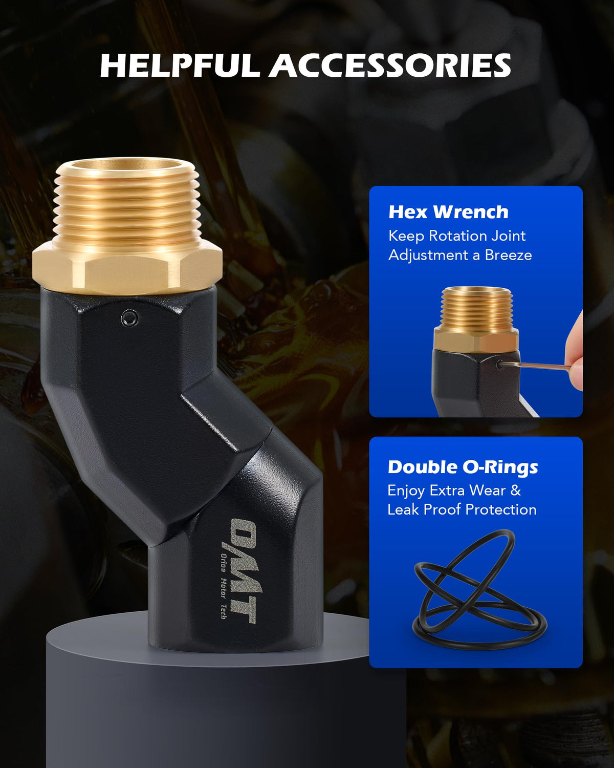 OMT 1" NPT Fuel Hose Nozzle Swivel Kit (1PCS 1"NPT)