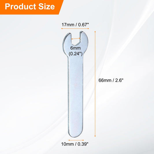 10pcs 6x66x1.5mm Small Single Open End Wrench Metric Wrenches (6x66x1.5mm)