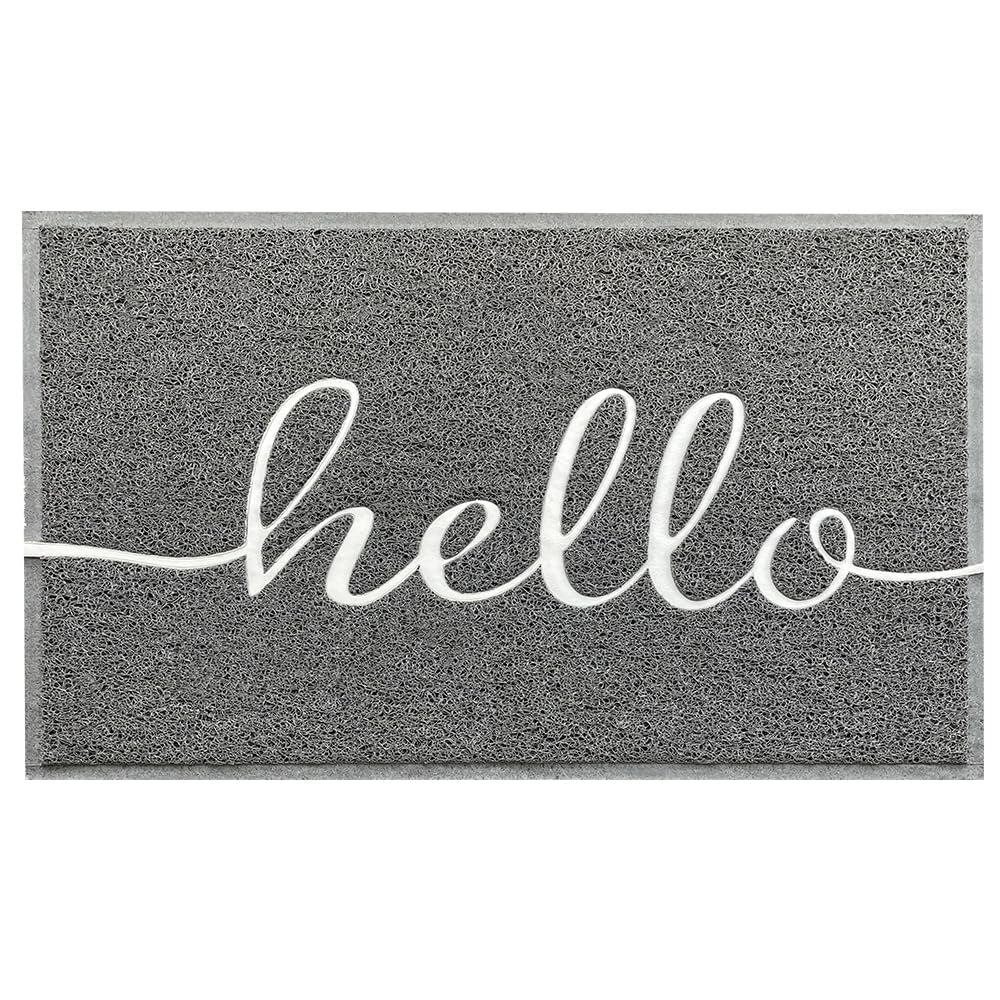 Funny Hello Mats Outdoor (Grey Hello / 2'8" x 1'8")