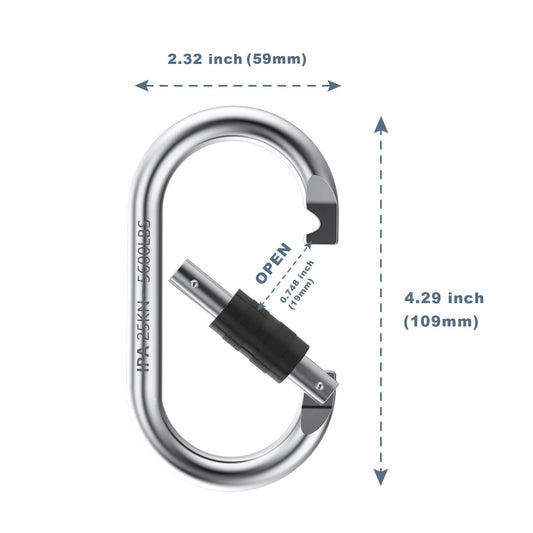 Carabiner Clips Large 4.3" (4.29 inches x 2.32")