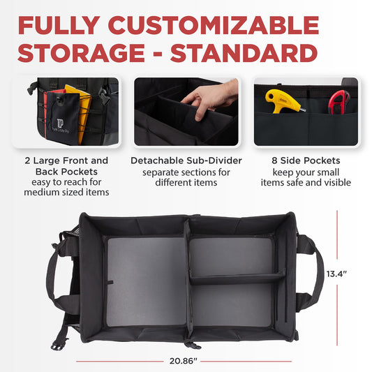 Car & Vehicle Trunk Organizer for SUV (Standard / Black)