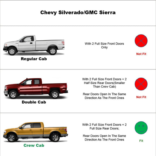 Extra Durable Rain Guard for 2019 (19-22 Silverado/Sierra Crew Cab (Full Rear Door))