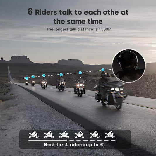 Q4 Motorcycle Bluetooth Communication System Headset Intercom