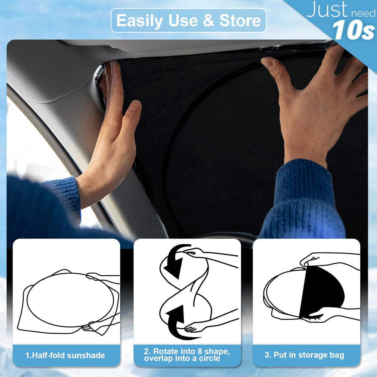 Sunshade for Nissan Sentra 2013 2014 (Fit Sentra 14-19)