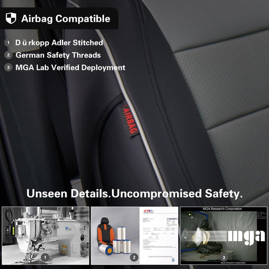 Custom Seat Covers for KIA Sportage 2023 (Black/Gray / 2023-2027 Sportage (No LX))