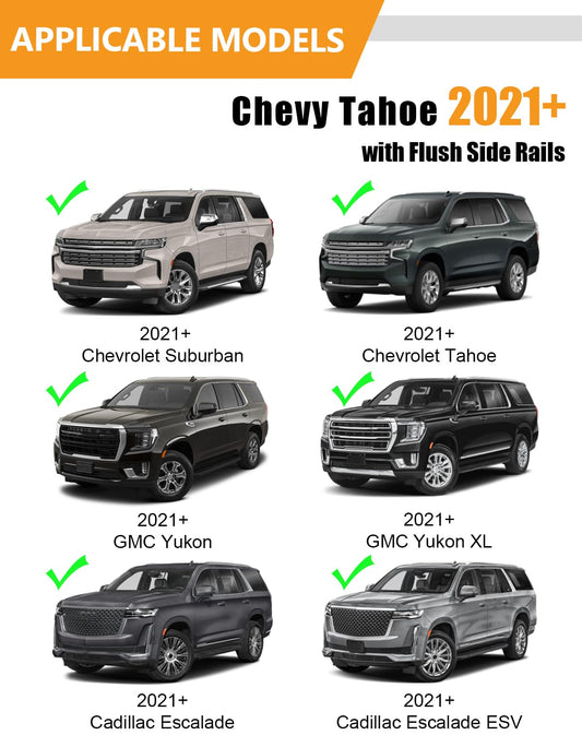 350lbs Roof Rack Cross Bars for 2021 (Fit 21-26 Tahoe & Suburban & GMC Yukon & Escalade)