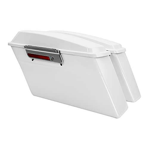 Motorcycle Saddle Bags W (White)