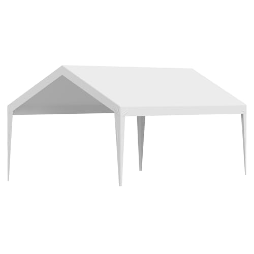 Carport Replacement Canopy Cover (White / 12x20ft)