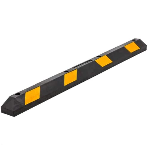 Rubber Parking Curb Garage Car Stopper (black and yellow)