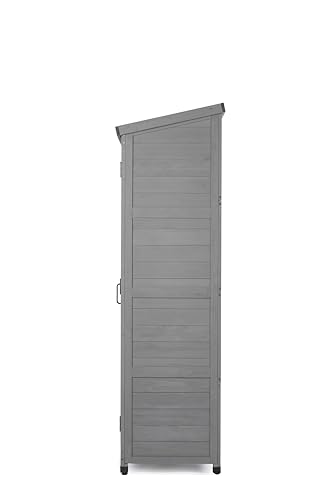 Outdoor Storage Shed Waterproof (Gray / 20.50"D x 68.50"W x 33.50"H)