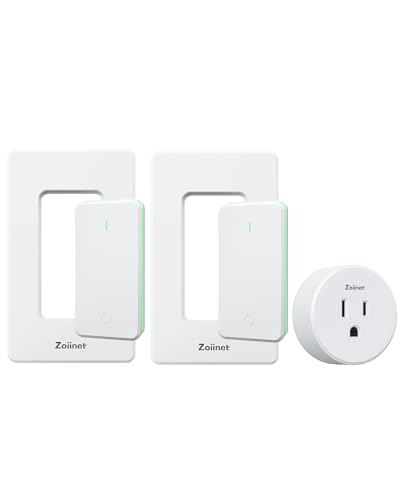 Remote Control Outlet Plug with 2 Light Switches (2 Switches 1 Outlet)