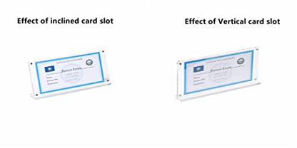 4 Pack of Acrylic Business License Frame for 4x9 Business License Certificate Desk (Clear-4PCS)