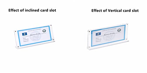 2 Pack of Acrylic Business License Frame for 4x9 Business License Certificate Desk (Clear-2PCS)