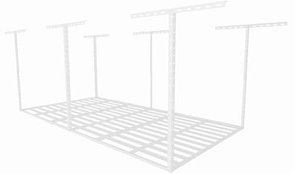 4x8 Overhead Garage Storage Rack Organization (White / 4*8 FT - 1 Pc)