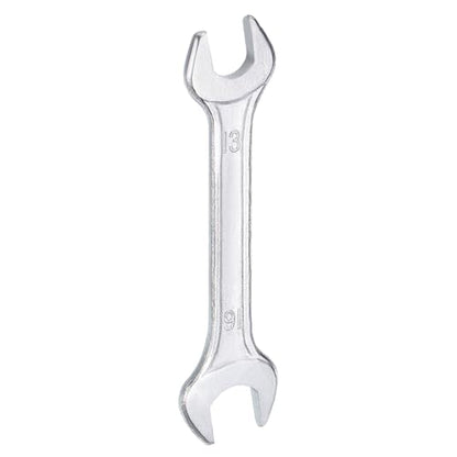 Double Open End Wrench 13mm x 16mm Metric 15 Degree Offset Angle Small Flat Head Wrench Galvanizing Open Ended Spanner for Automotive Repair Furniture Assembly (13mm x 16mm)