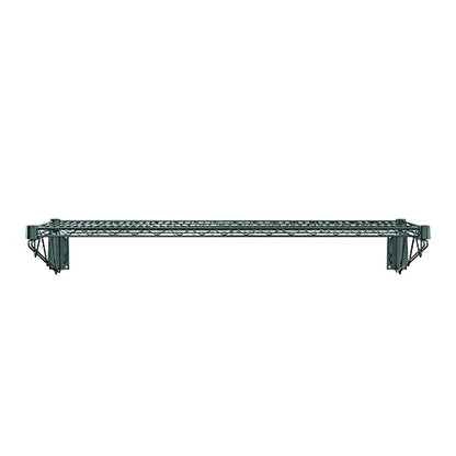 14" x 48" Green Epoxy Wire Wall Mount Shelf (Green / 14" x 48")