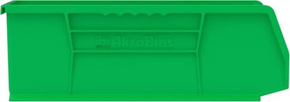 30234 AkroBins Plastic Storage Bin Hanging Stacking Containers (Green / Storage Bins Only)