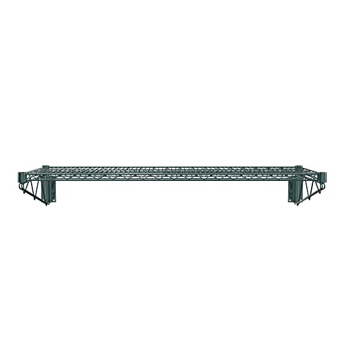 18" x 48" Green Epoxy Wire Wall Mount Shelf (Green / 18" x 48")